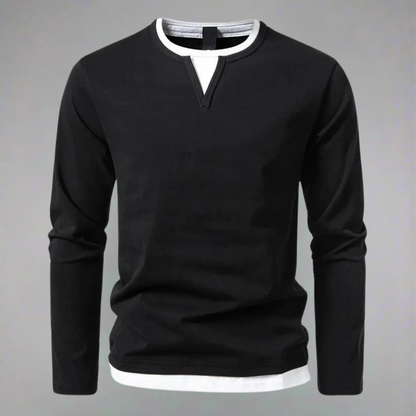 Markus™ - Long-sleeved shirt with V-neck