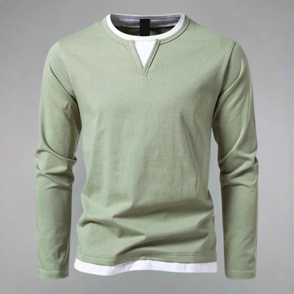 Markus™ - Long-sleeved shirt with V-neck