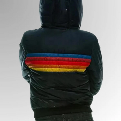 Ava™ - Retro Striped Puffer Jacket