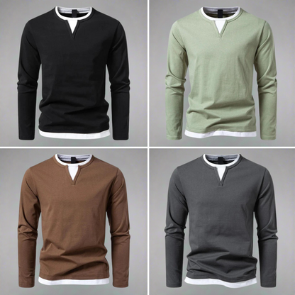 Markus™ - Long-sleeved shirt with V-neck