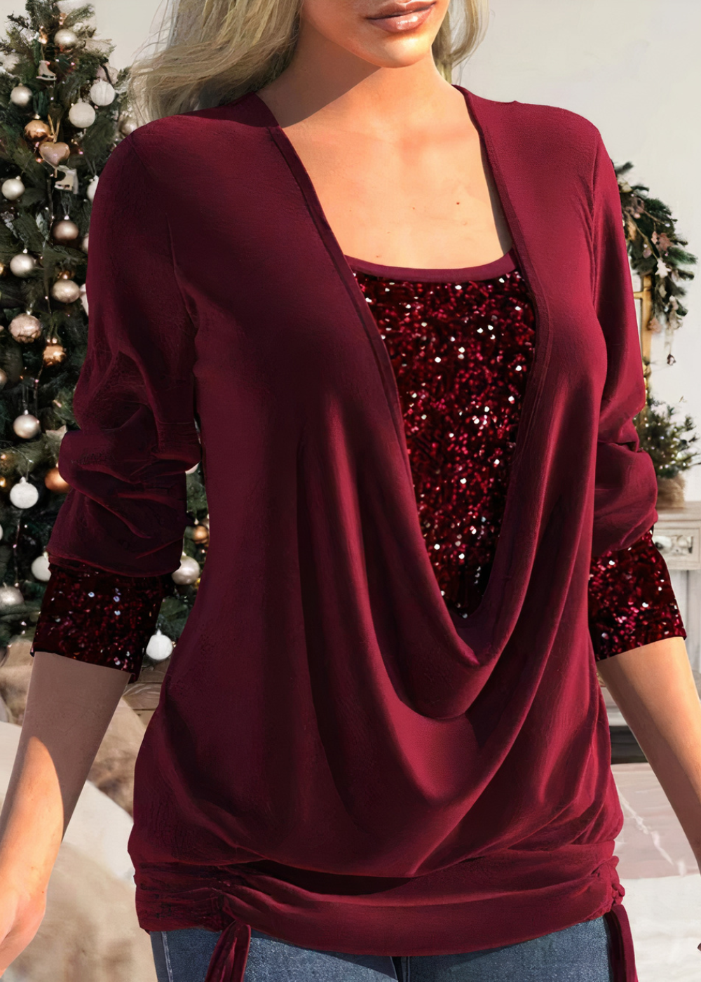 Iris™ | Glamorous glitter blouse