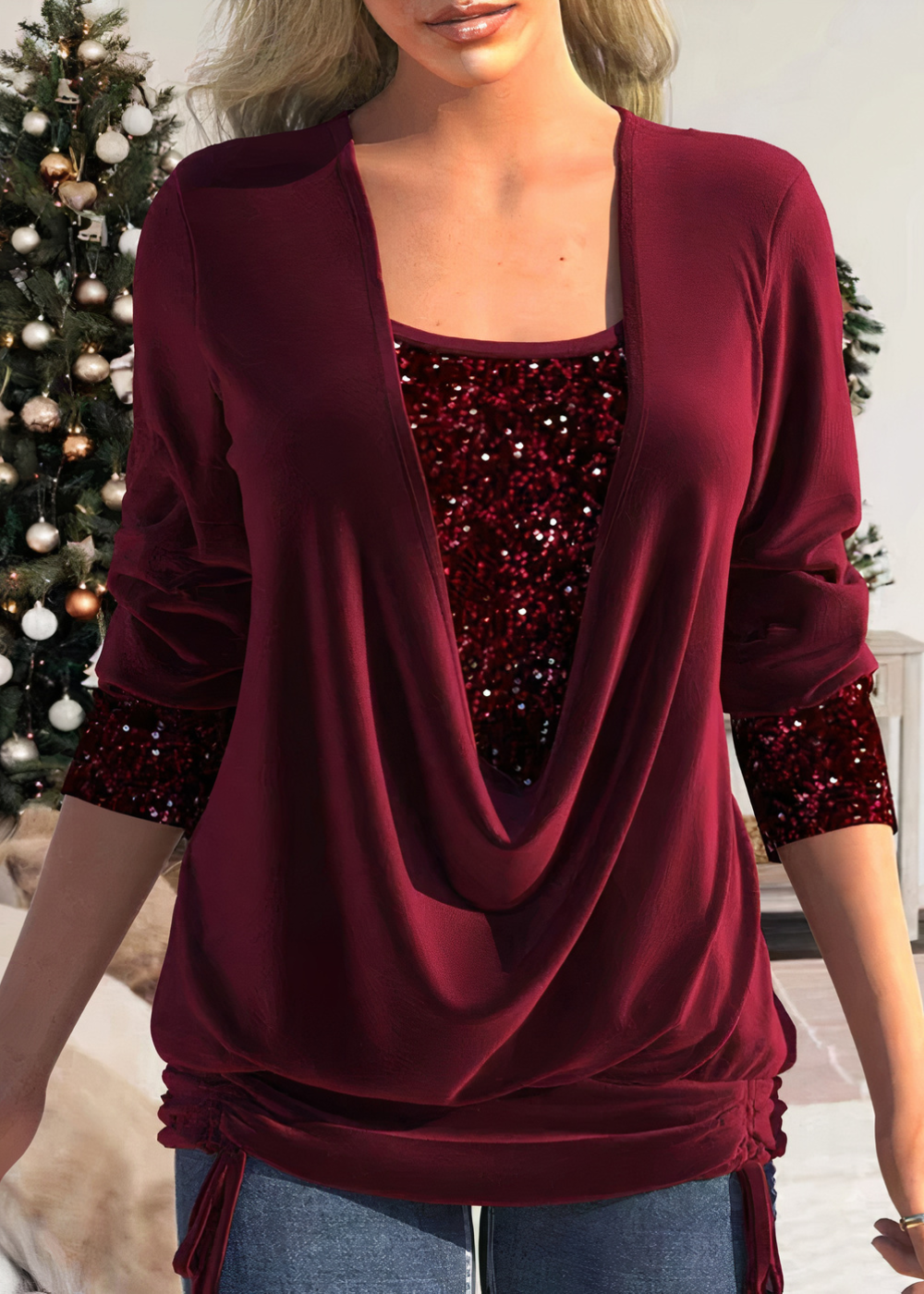 Iris™ | Glamorous glitter blouse