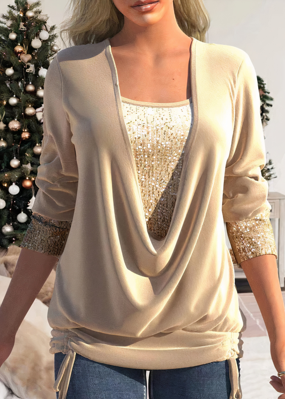 Iris™ | Glamorous glitter blouse