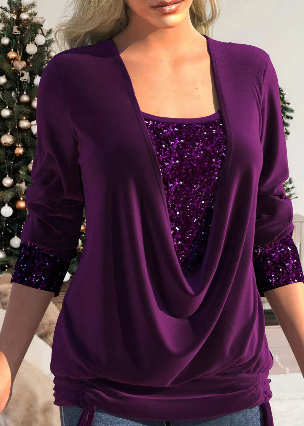 Iris™ | Glamorous glitter blouse