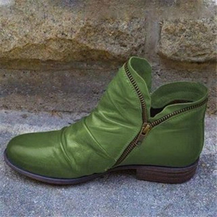 Victoria™ | Leather boots with zip